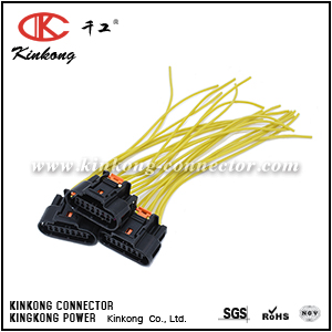 Automotive 7 pin FCI connector pigtail with silicone wires WA026