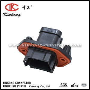 AT04-08PB-PM07G 8 POSITION PANEL MOUNT RECEPTACLE WITH ENDCAP, PIN, WITH GASKET. KEY POSITION B