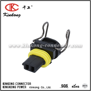 2 pole female waterproof wire connector CKK7023Q-1.5-21