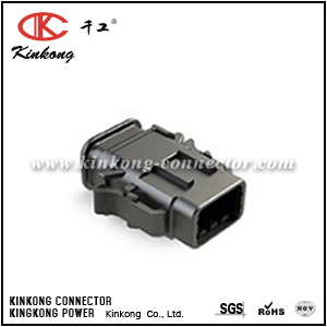 ATM06-08SB-SR1BK 8-WAY PLUG, FEMALE CONNECTOR, B POSITION KEY WITH STRAIN RELIEF. COMPARABLE TO PN DTM06-08SB-E007