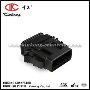ATM06-12SB-SR1BK 12-WAY PLUG, FEMALE CONNECTOR, B POSITION KEY WITH STRAIN RELIEF. COMPARABLE TO PN DTM06-12SB-E007