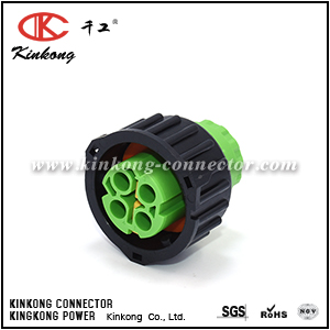 3-1813099-1 CKK3042E-2.5-21 Housing for Female Terminals, Wire-to-Wire, 4Position, Sealable,Green,