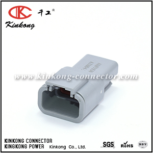 ATM04-3P 3-WAY RECEPTACLE, MALE. COMPARABLE TO PN DTM04-3P