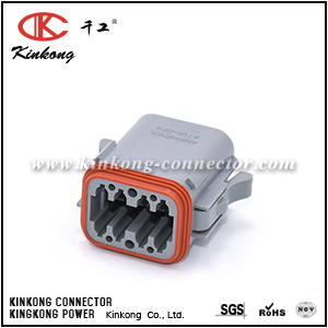 AT06-08SA 8-WAY PLUG, FEMALE, A POSITION KEY. COMPARABLE TO PN DT06-08SA