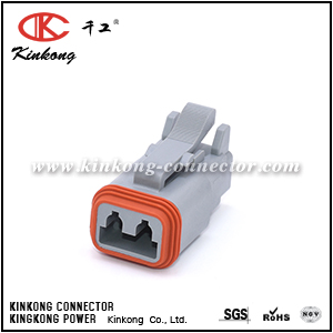 AT06-2S 2-WAY PLUG, FEMALE. COMPARABLE TO PN DT06-2S