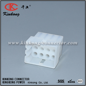 0306-2122 CKK50301-12RF 1.57mm Diameter Standard .062" Pin and Socket Plug Housing, 12 Circuits, without Mounting Ears, Natural